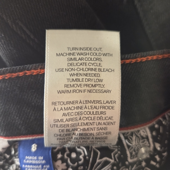 NWT Scotch & Soda Amsterdam High Rise Straight Leg Jeans – Black – Size 8 - Picture 7 of 7